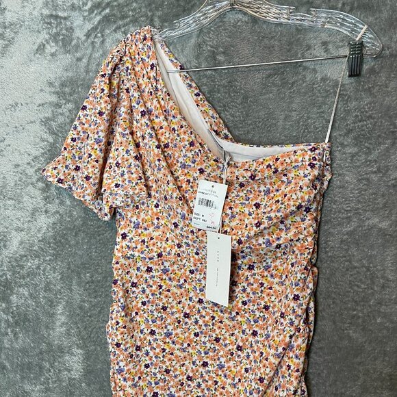 Lush Women Colorful Ditzy Floral Fairy Bloomcore Asymmetrical Mini Dress M NWT - Picture 7 of 13